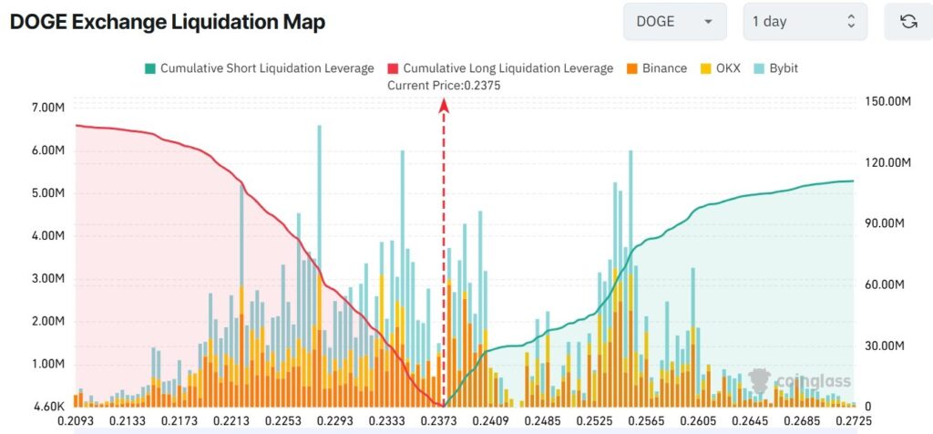 Des données de liquidation pour Dogecoin
