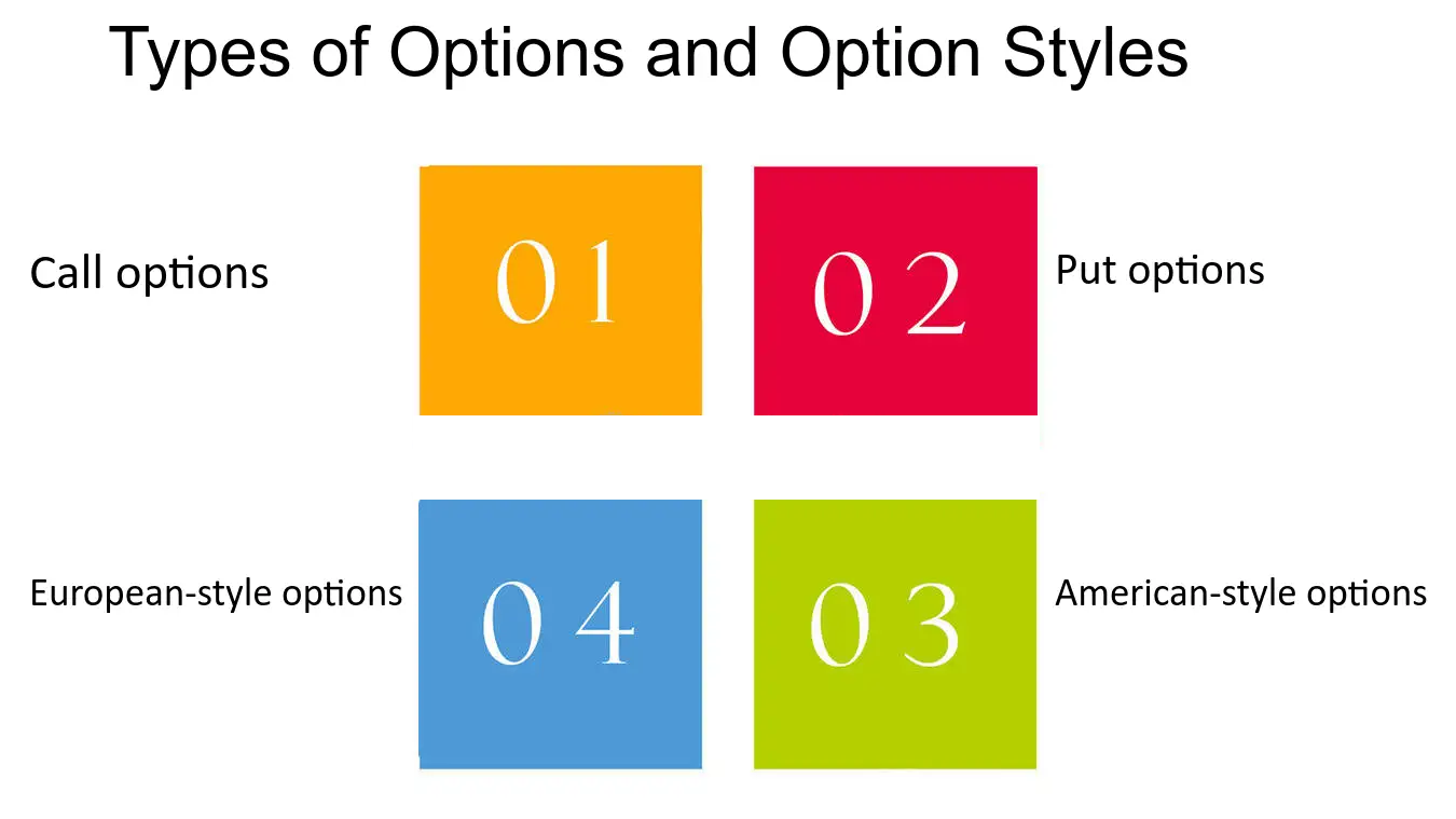 styles et types d'options