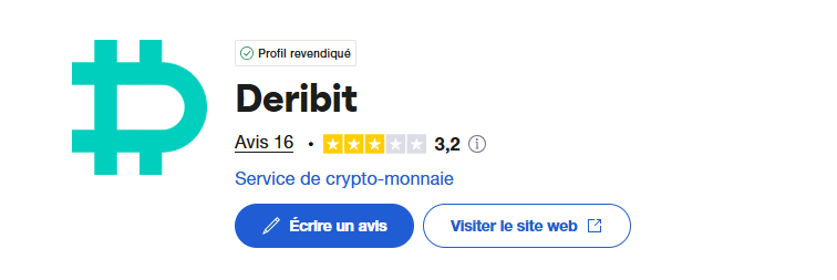 Avis Trustpilot Deribit