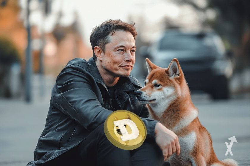 Elon Musk avec le Dogecoin