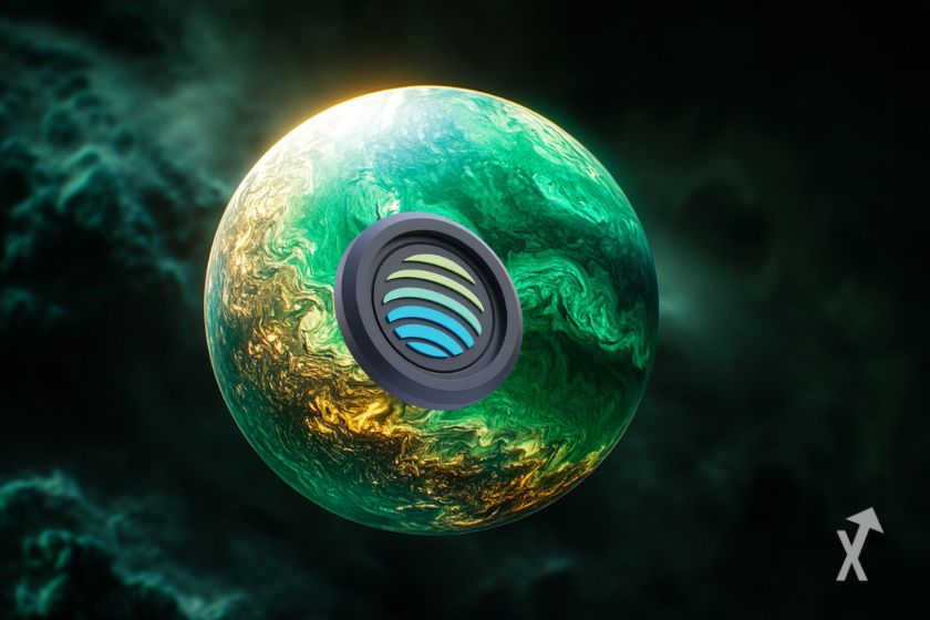 Le token JUP devant une planète