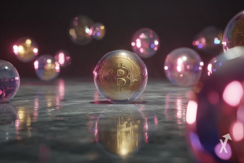 Le marché crypto sous forme de bulles