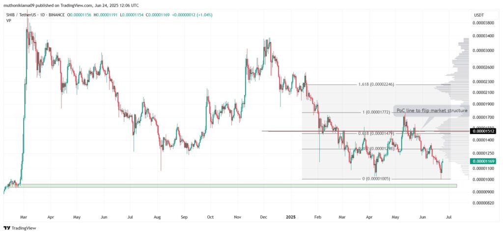 Un graphique de Shiba Inu