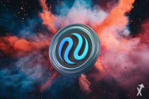 INJ token sur un fond multicolore