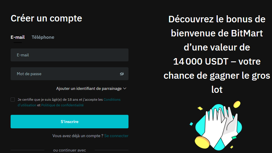 Inscription Bitmart