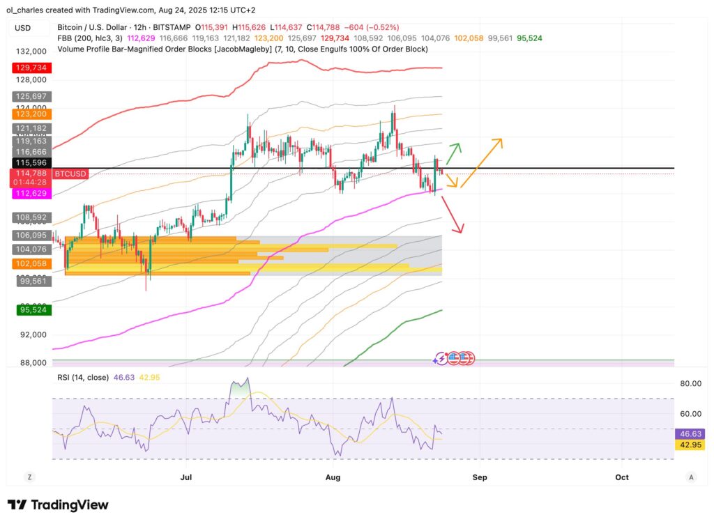cryptos : Bitcoin en 12H