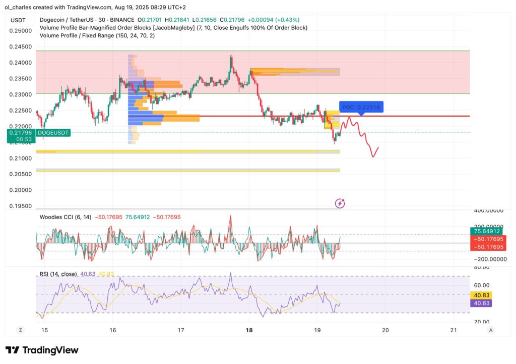 cours du doge en 30 minutes