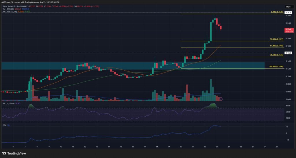 daily BIO/USDT chart

