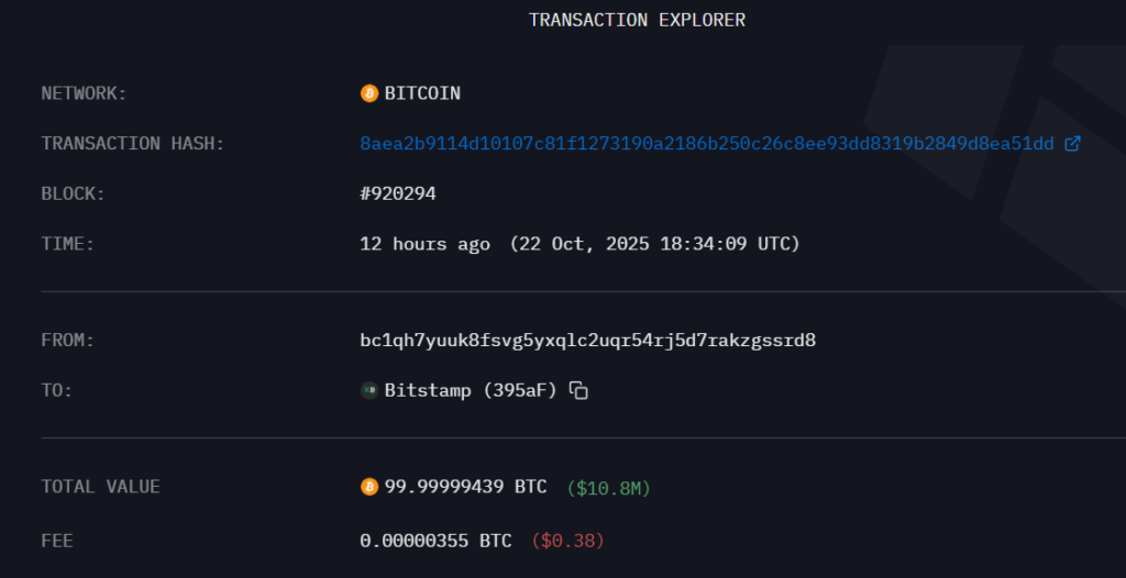 transaction bitcoin baleine