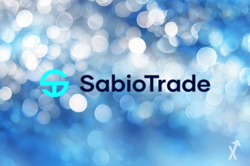sabiotrade visuel bleu et blanc