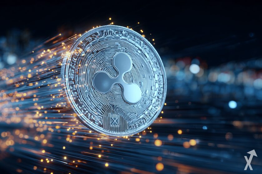 xrp coin etincelle future etf explosion sur fond noir