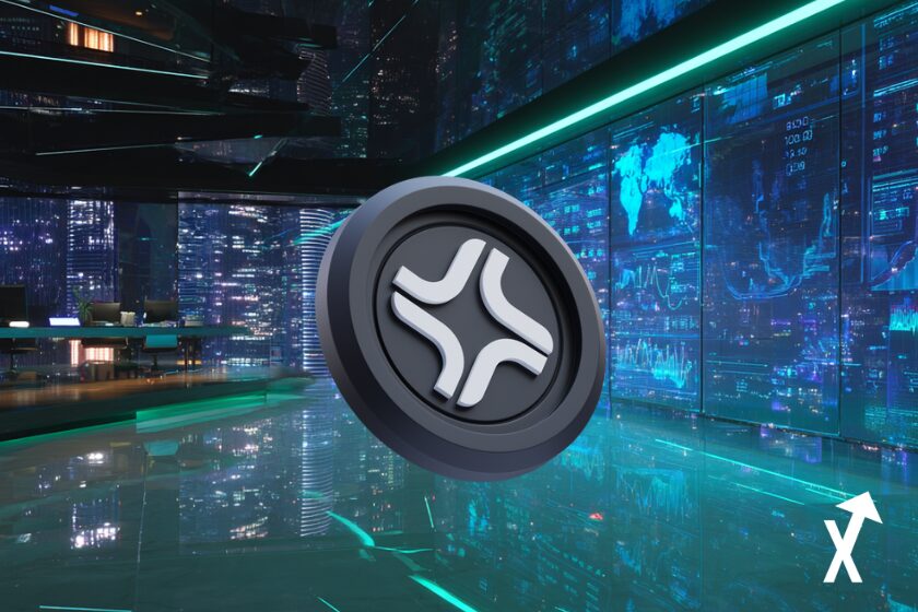 JITO token crypto world, blue background futuristic vibe