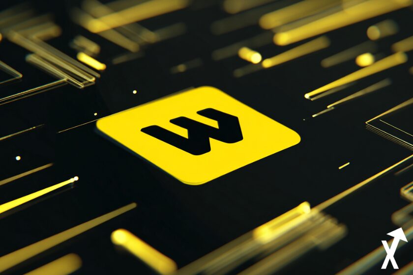 Western Union, technologie financière futuriste, transfert d’argent, intégration de la blockchain, réseau mondial, lumières néon, interface high-tech