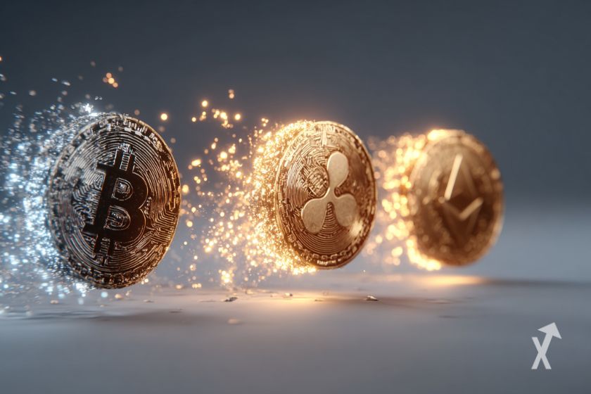 Les tokens BTC ETH et XRP