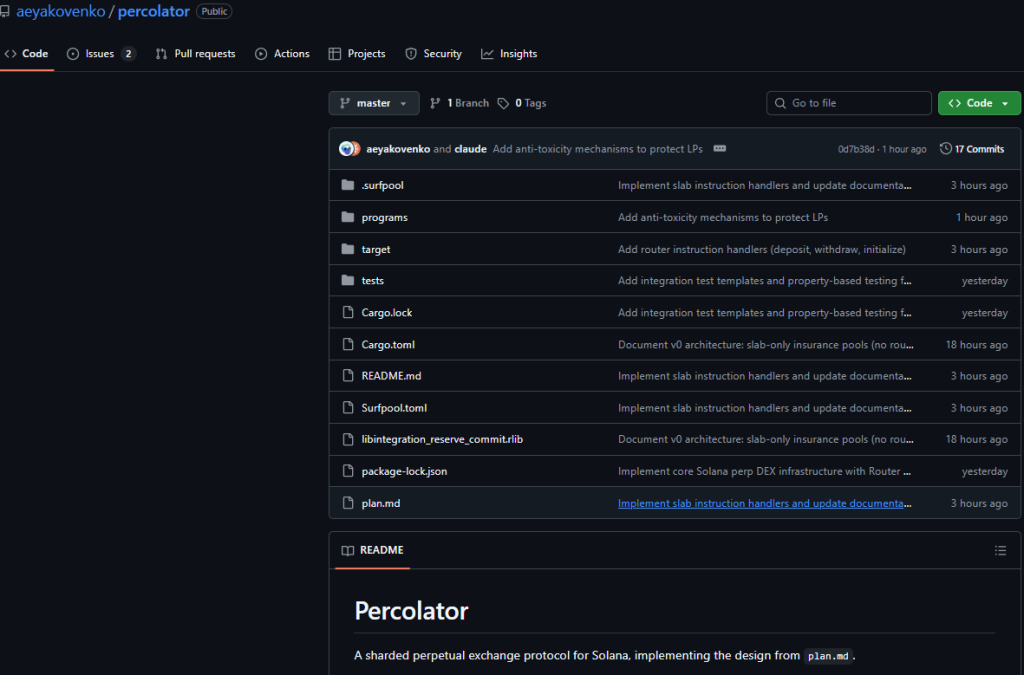 solana va lancer Percolator