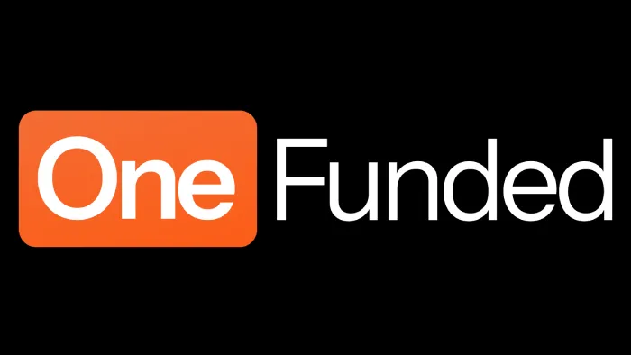 onefunded logo sur fond  noir et one en orange et blanc