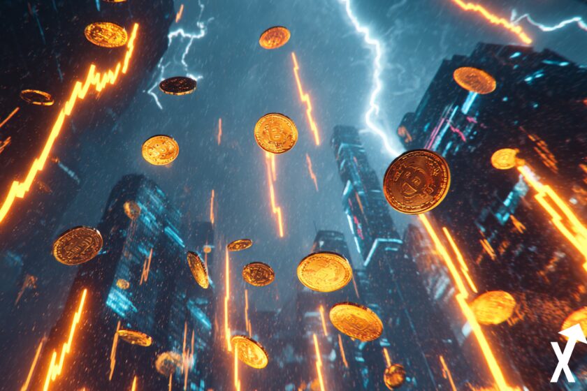altcoins pluie electric crypto ville futuriste