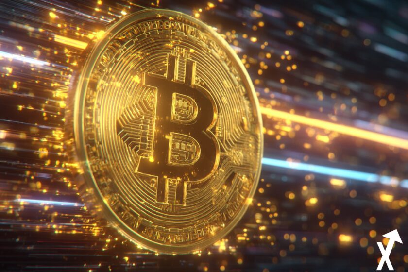 bitcoin gold sur fond crypto blockchain gold