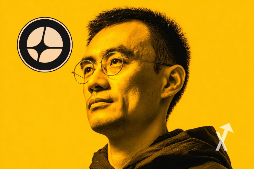 CZ sur un fond jaune avec un coin de Aster en haut à gauche