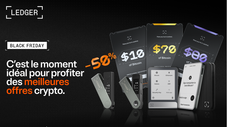 La collection de clés ledger sur fond noir pour une offre spéciale black friday