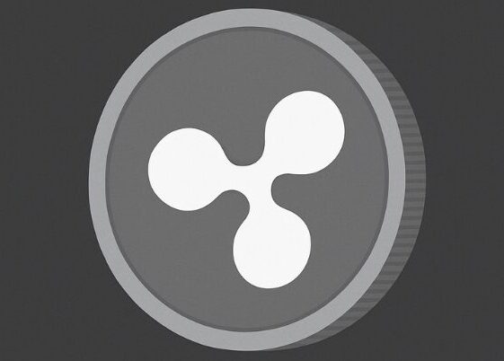 Cryptomonnaie XRP de Ripple en gris sur fond gris foncé