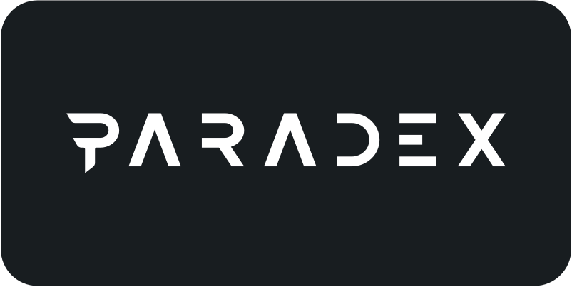 Paradex logo noir et blanc sur fond blanc