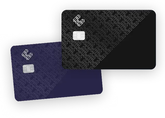 carte crypto etherfi black et bleue sur fond blanc 