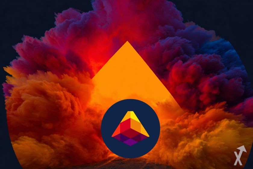 logo Lava au milieu d'une explosion orange et violette