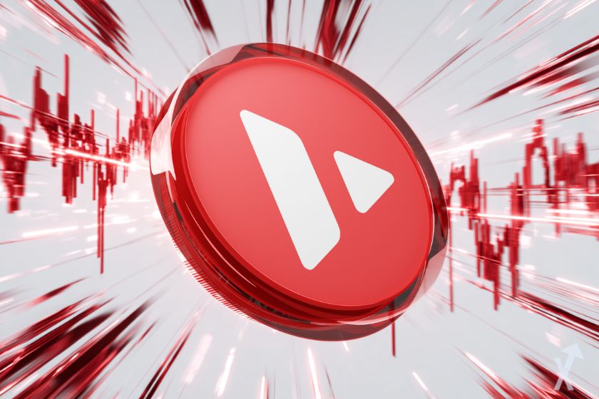 logo avalanche avax sur fond rouge et blanc