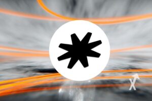 logo SPACE sur un fond gris avec des lignes oranges