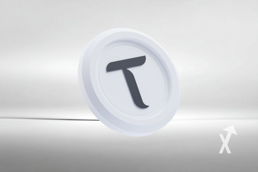 coin tao sur un fond blanc avec lumière