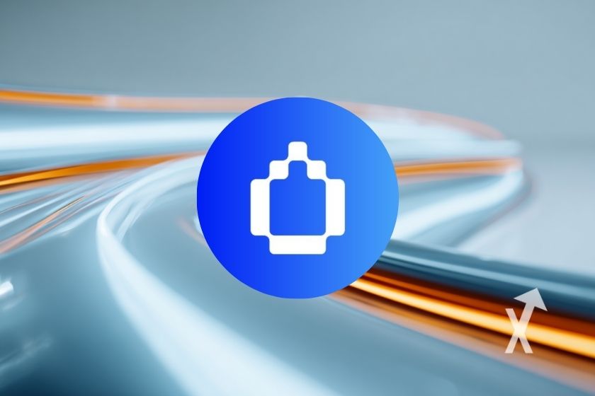 logo WET de Humidif sur un fond bleu gris avec des traits orange et blanc