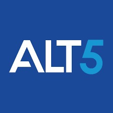 Le logo de Alt5 Sigma sur un fond bleu