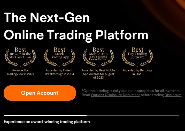 Une capture d'écran de la page d'accueil du site de Moomoo