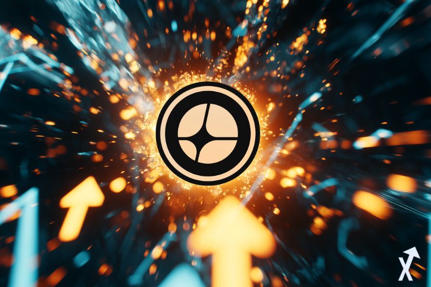 logo aster au milieu d'étincelles lumineuses