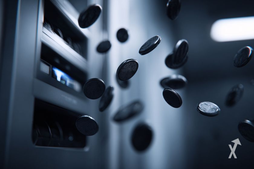 Une pluie de token sortant d'un distributeur automatique