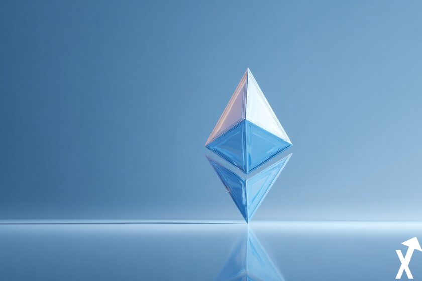 ethereum coin sur fond bleu crypto