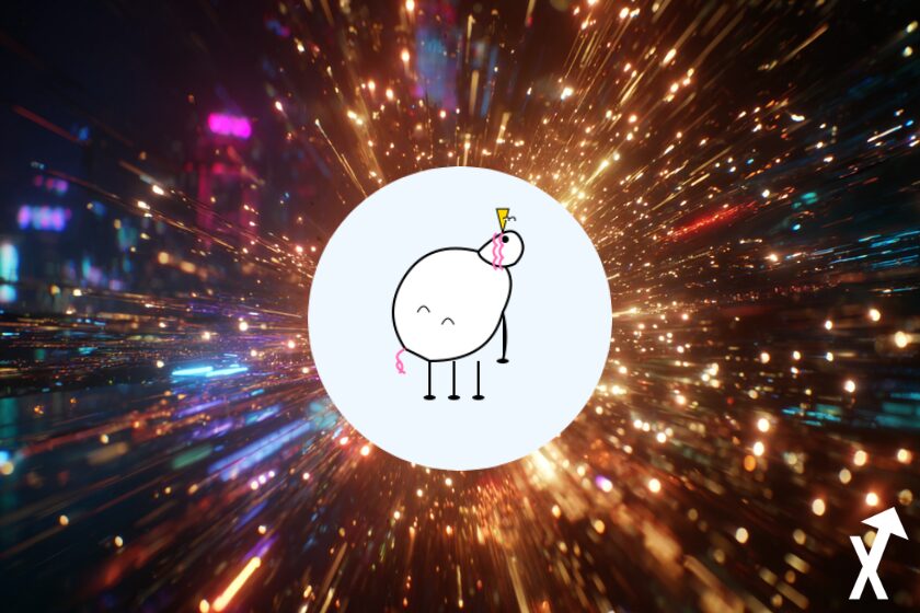 pippin coin sur fond rouge et noir coloré galaxie