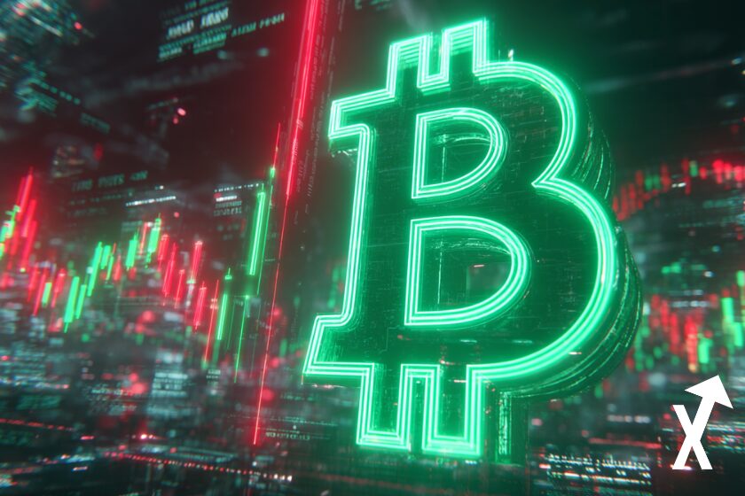 marché crypto bitcoin logo vert trading chart en fond