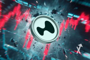 coin Hype sur un fond gris avec trendline rouge