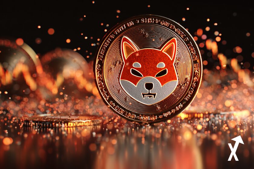 Illustration d’une pièce Shiba Inu (SHIB) stylisée, coin crypto brillant avec tête de Shiba au centre, effet métallique lumineux