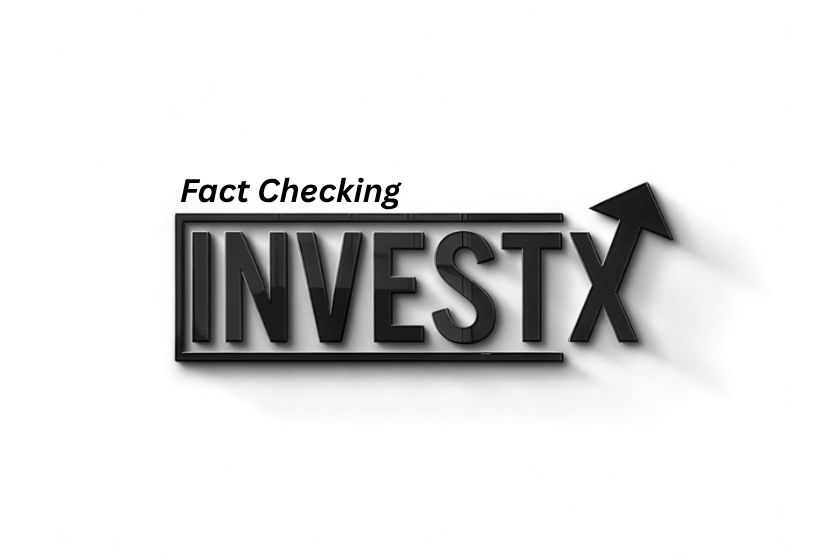 logo investx en noir avec écrit Fact Checking juste au dessus pour notre politique de vérification des faits