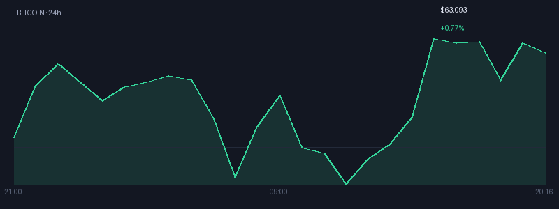 Graphique bitcoin 1j
