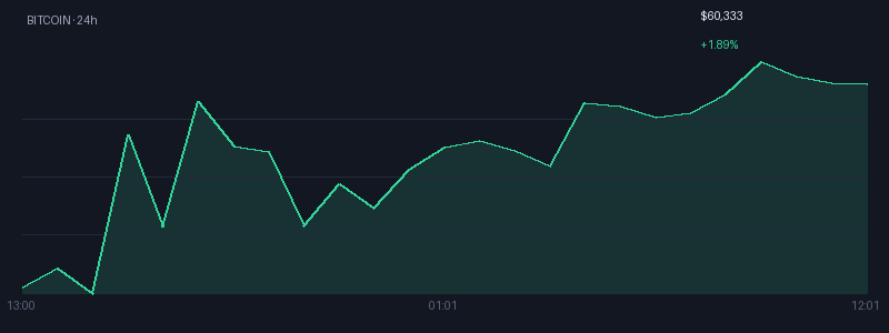 Graphique bitcoin 1j