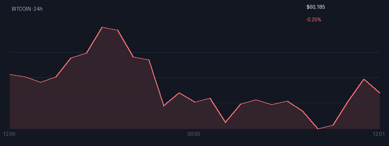 Graphique bitcoin 1j