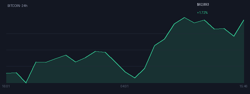 Graphique bitcoin 1j