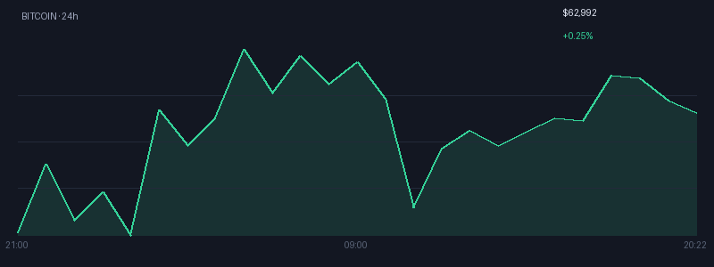 Graphique bitcoin 1j