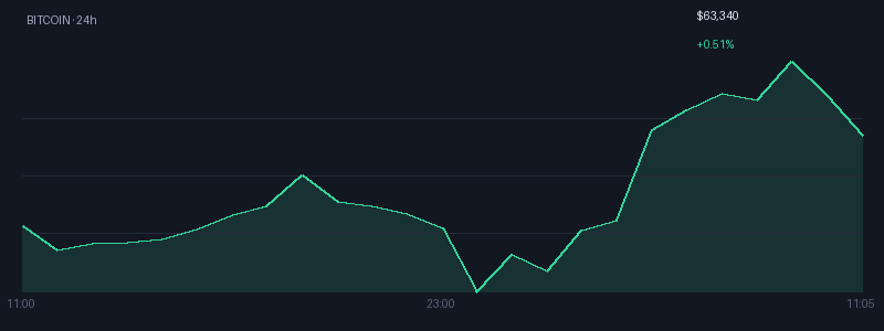 Graphique bitcoin 1j