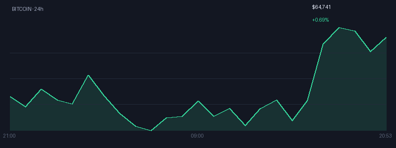 Graphique bitcoin 1j
