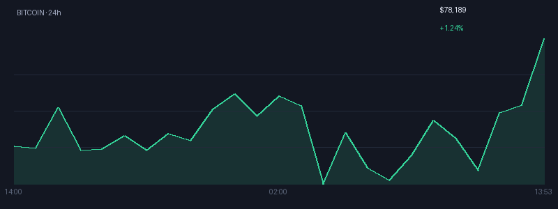 Graphique bitcoin 1j